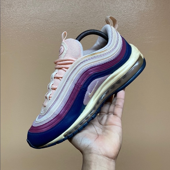 Nike Air Max 97 Crimson Tint/Plum Chalk-Blue Void - Picture 7 of 17